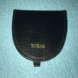 KIRIN genuine leather old fashioned vintage coin purse wallet black NEW in box